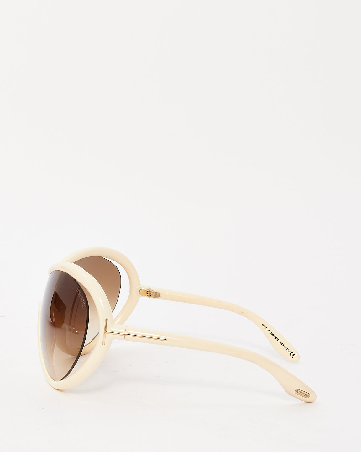 Tom Ford White Acetate Grant Oversized FT267 Sunglasses