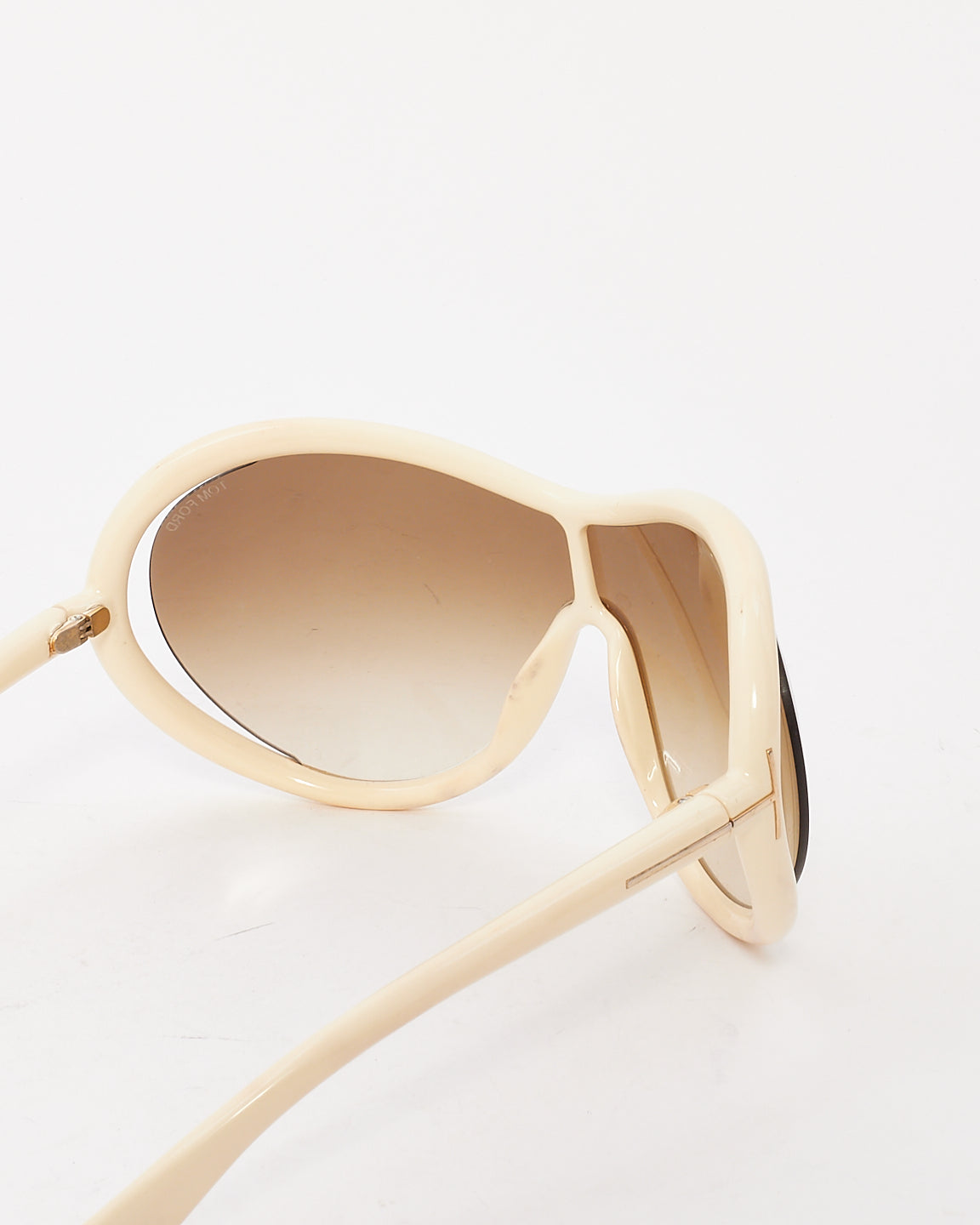 Tom Ford White Acetate Grant Oversized FT267 Sunglasses