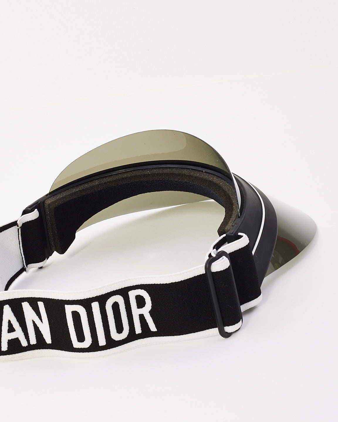 Dior Black Acetate 
Fabric Club 1 Visor