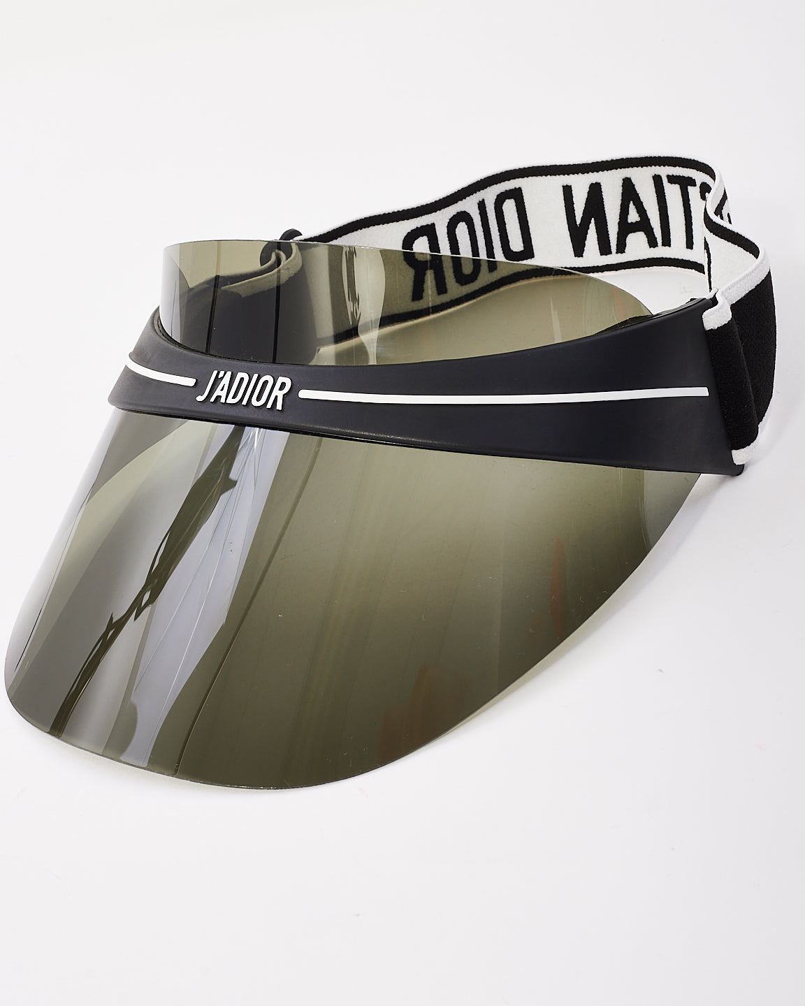 Dior Black Acetate 
Fabric Club 1 Visor