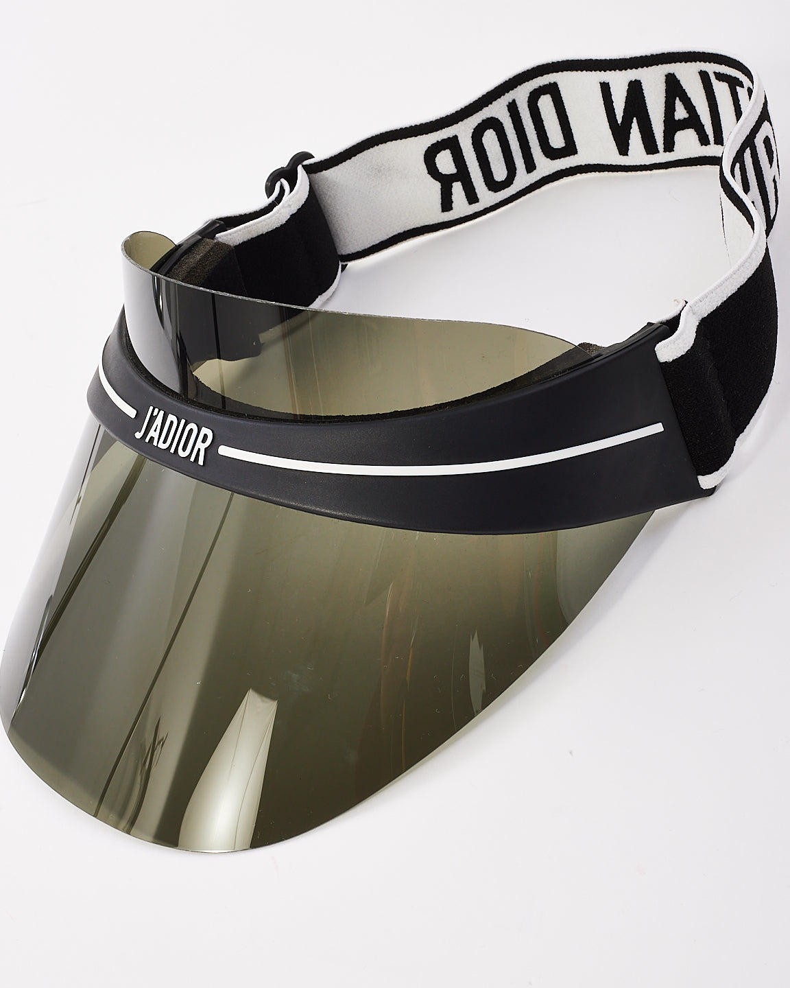 Dior Black Acetate 
Fabric Club 1 Visor