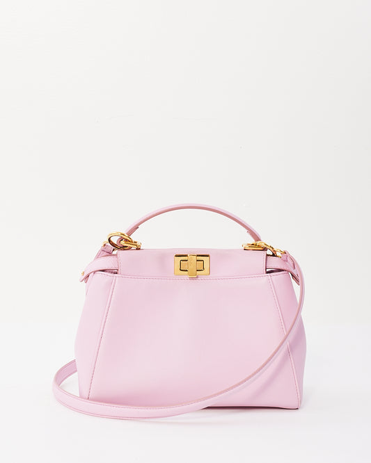 Fendi Pink Leather Mini Peekaboo Bag