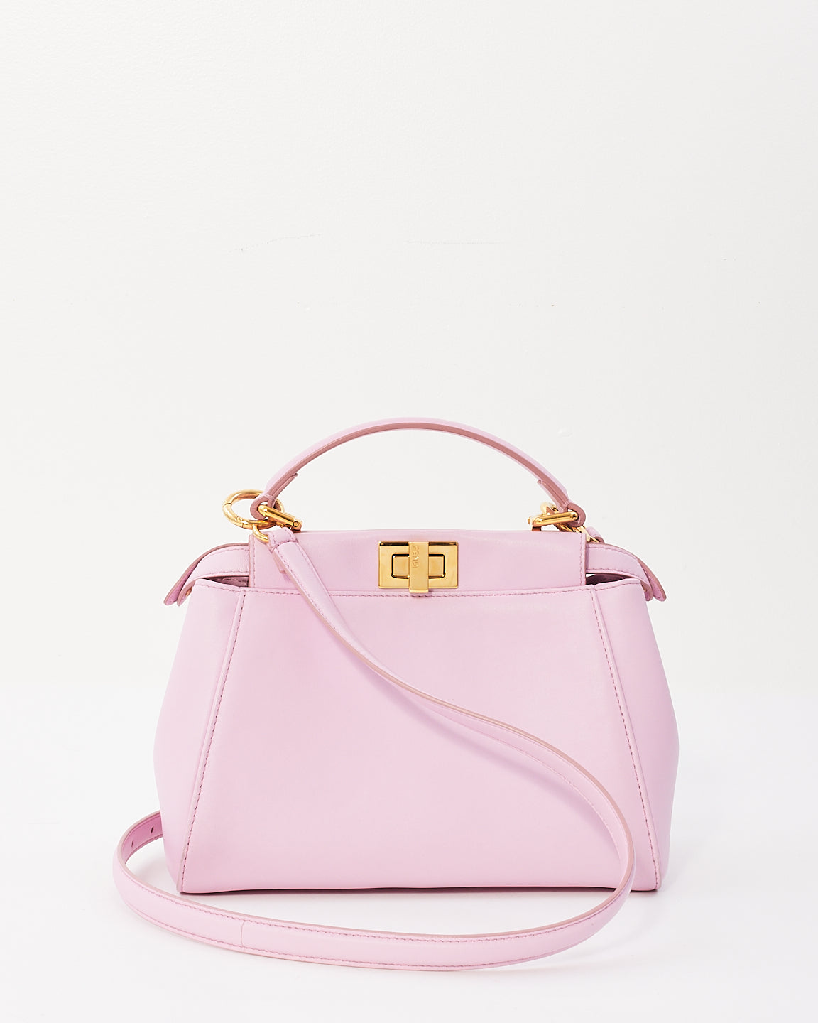 Fendi Pink Leather Mini Peekaboo Bag