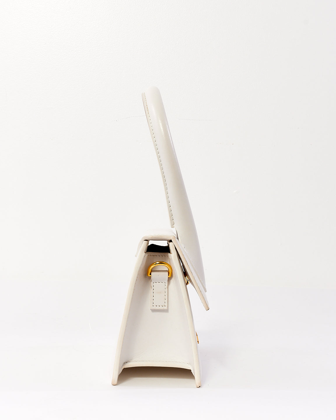 Jacquemus White Leather ‘Le Moyen Chiquito’ Bag