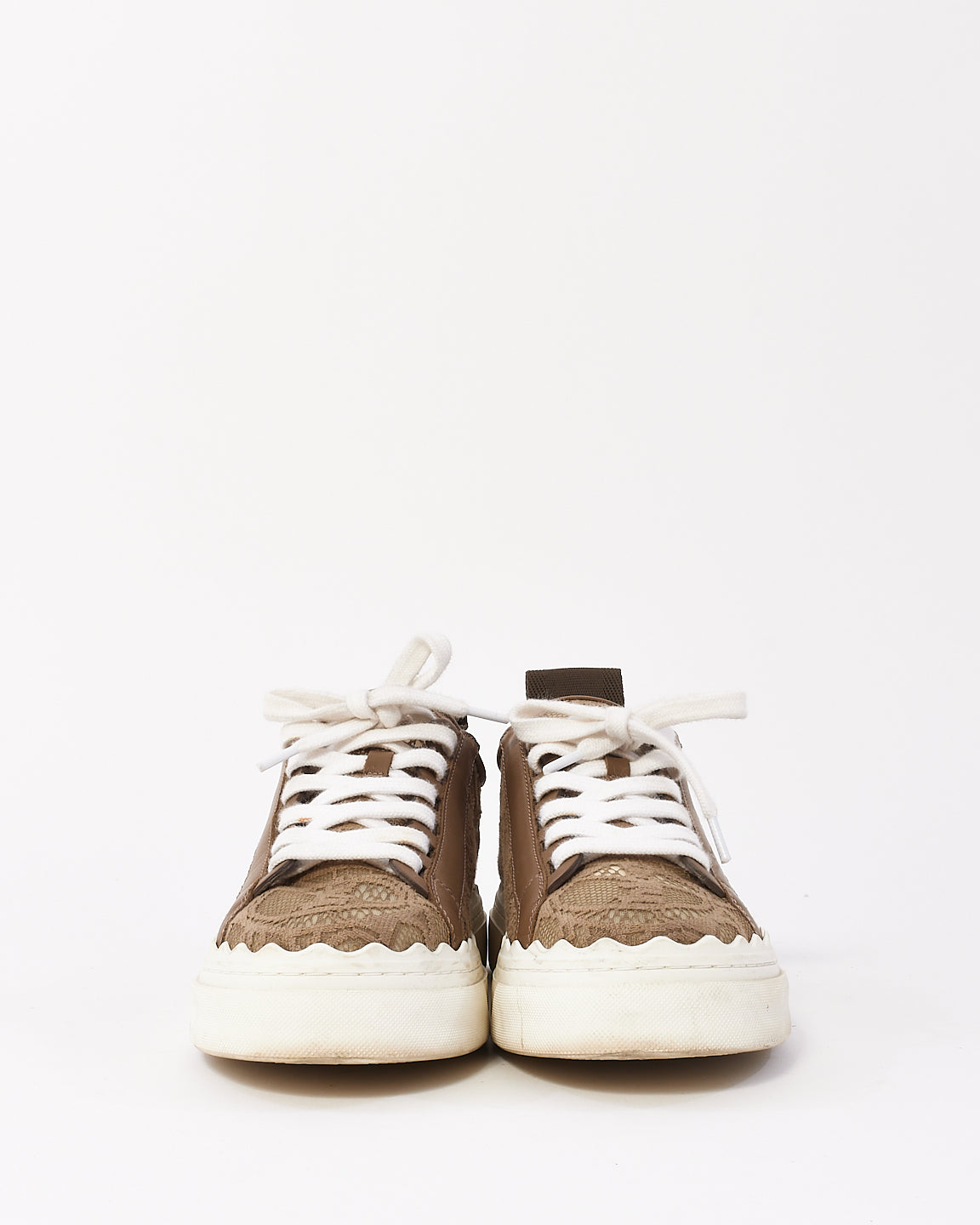 Chloé Brown Leather Lauren Sneakers - 37