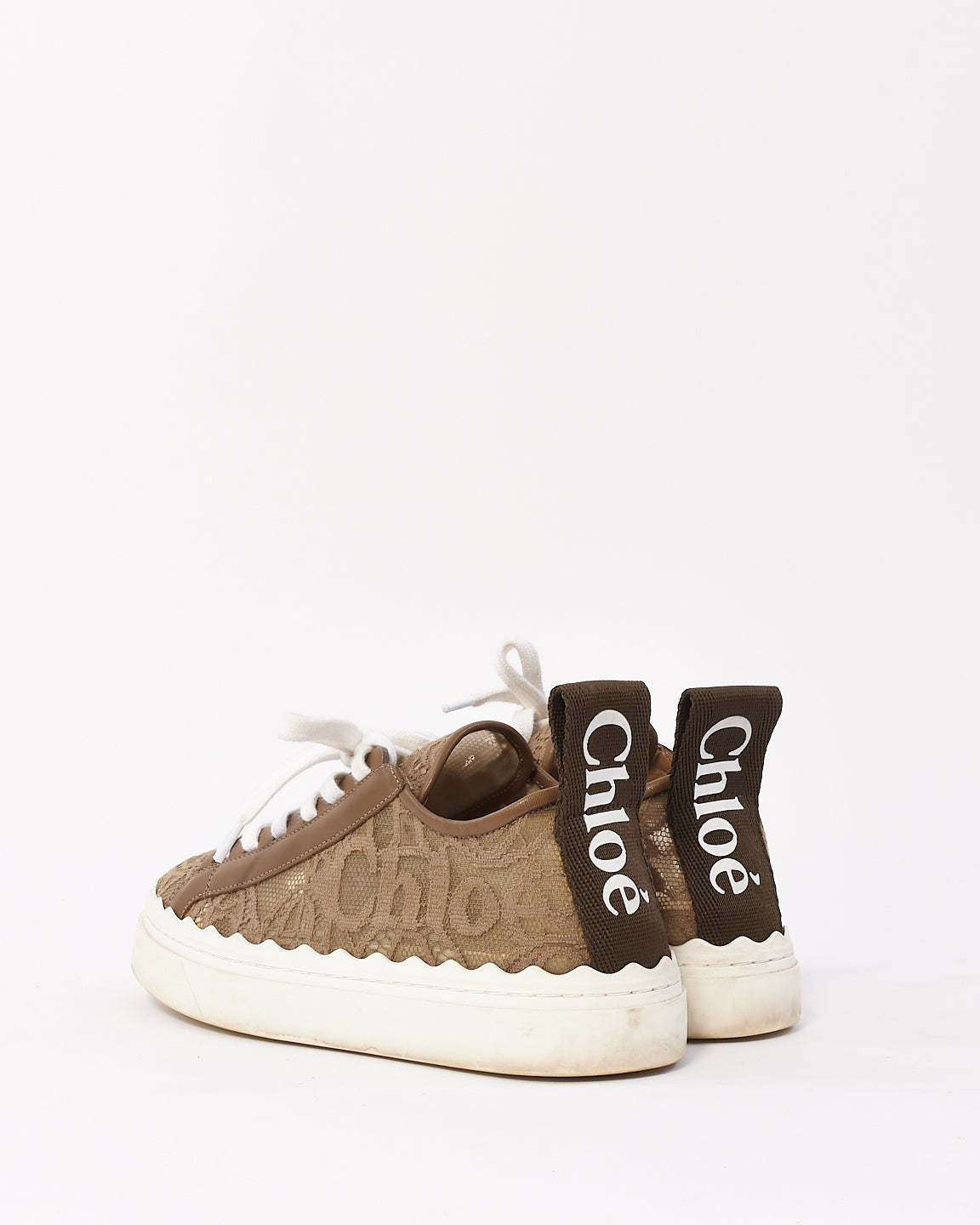 Chloé Brown Leather Lauren Sneakers - 37