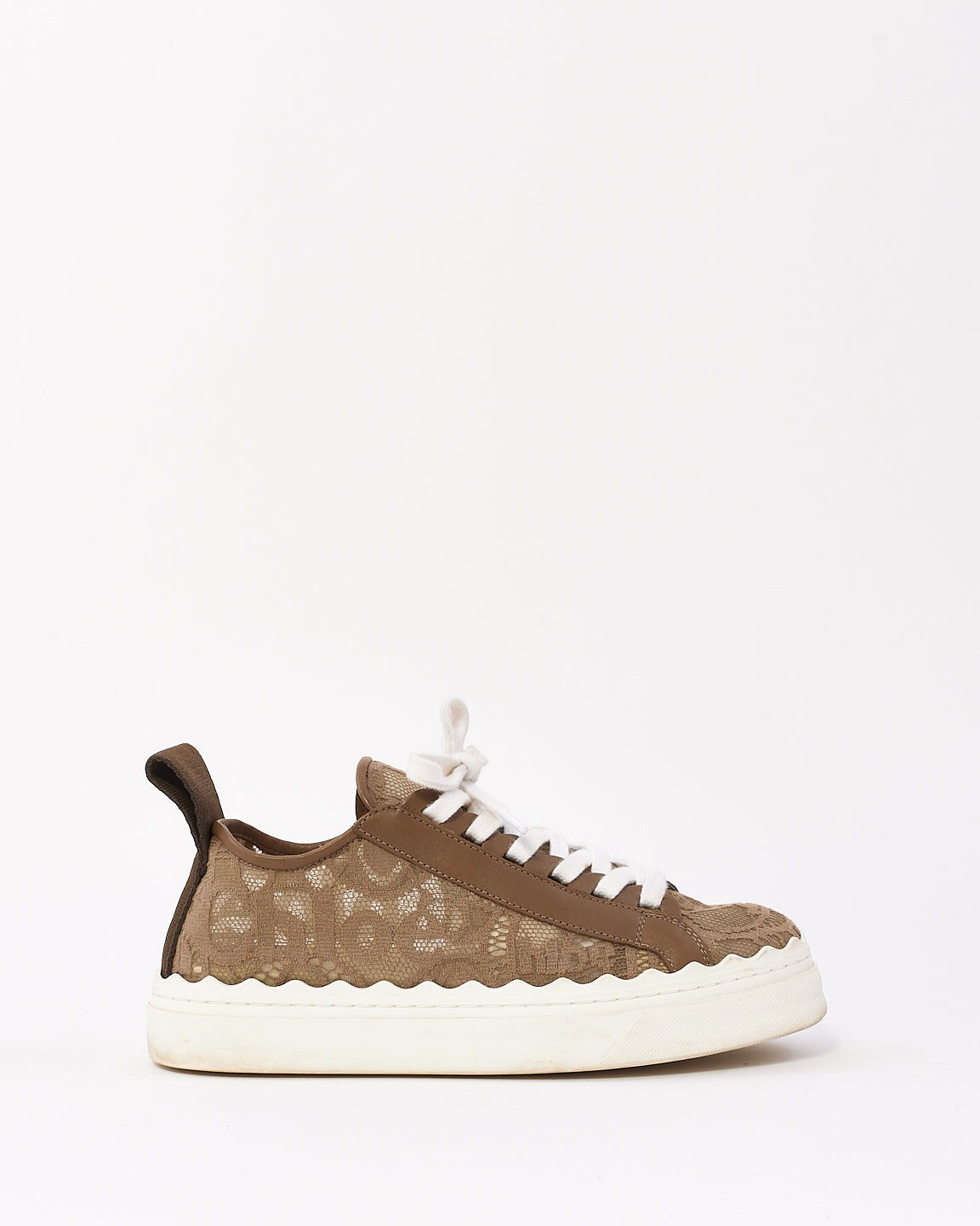 Chloé Brown Leather Lauren Sneakers - 37