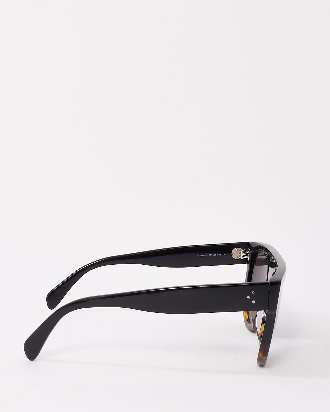 Celine Black 
Tortoise Two Tone Flat Top CL4001IN Sunglasses