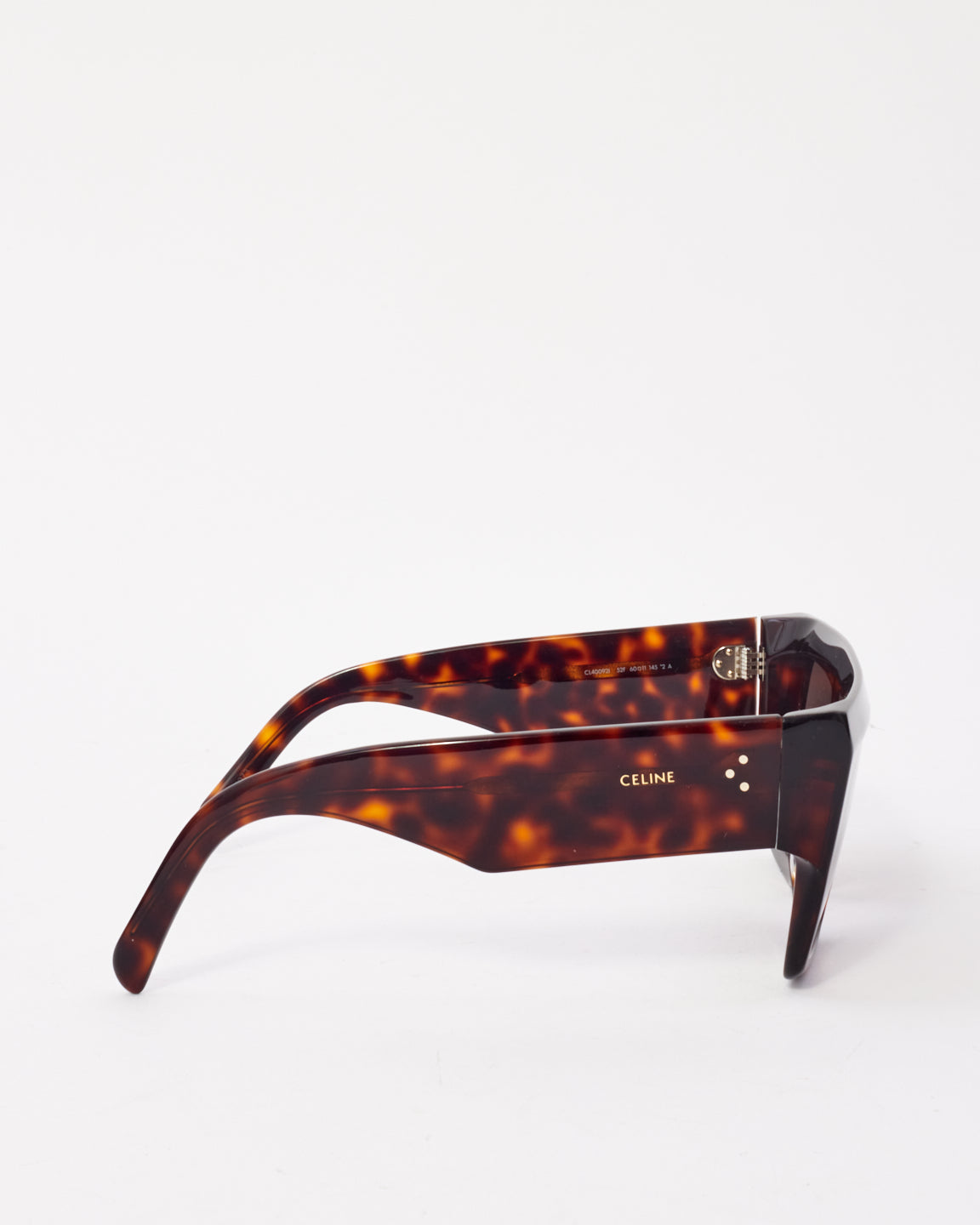 Celine Brown Tortoise Acetate Flat Top CL400921 Sunglasses