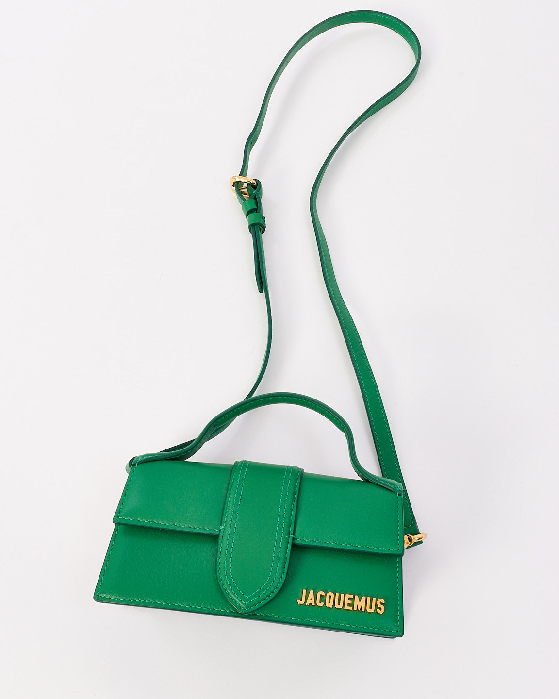 Jacquemus Green Leather Le Bambino Mini Clutch Bag