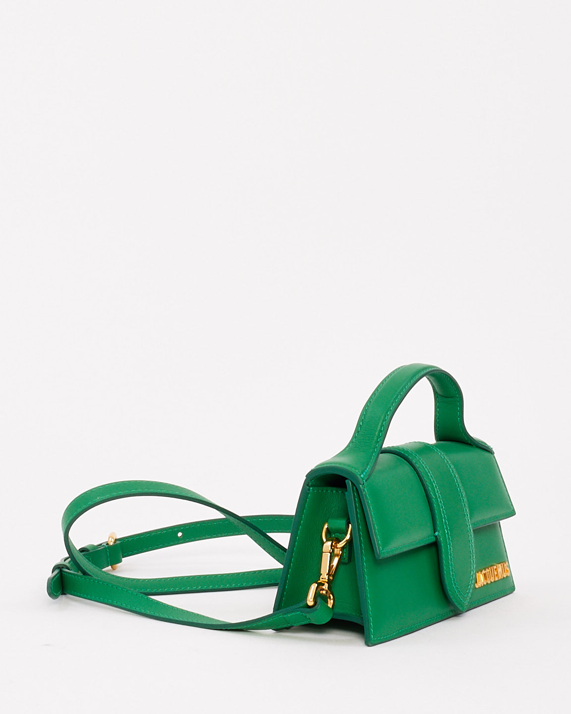 Jacquemus Green Leather Le Bambino Mini Clutch Bag