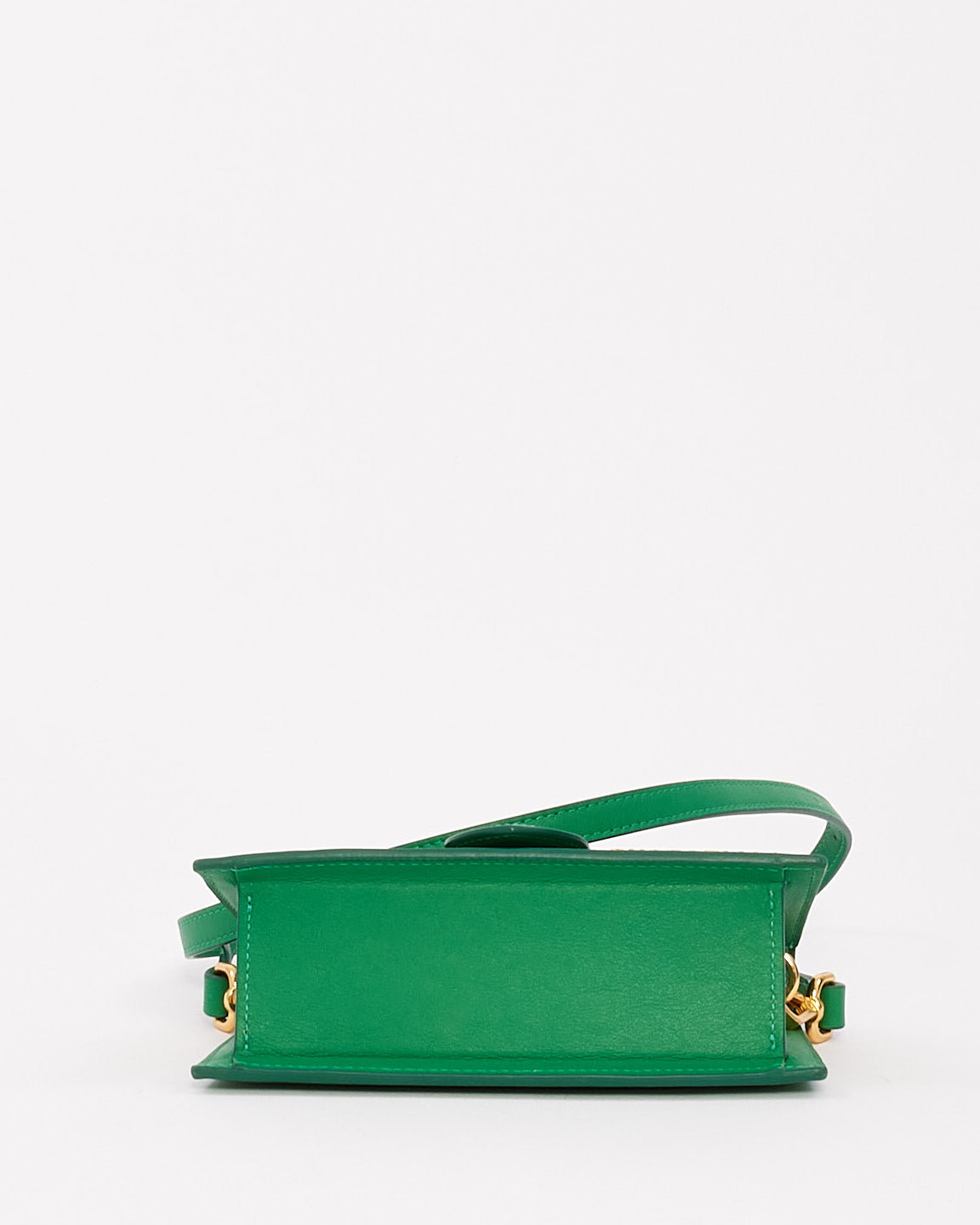 Jacquemus Green Leather Le Bambino Mini Clutch Bag