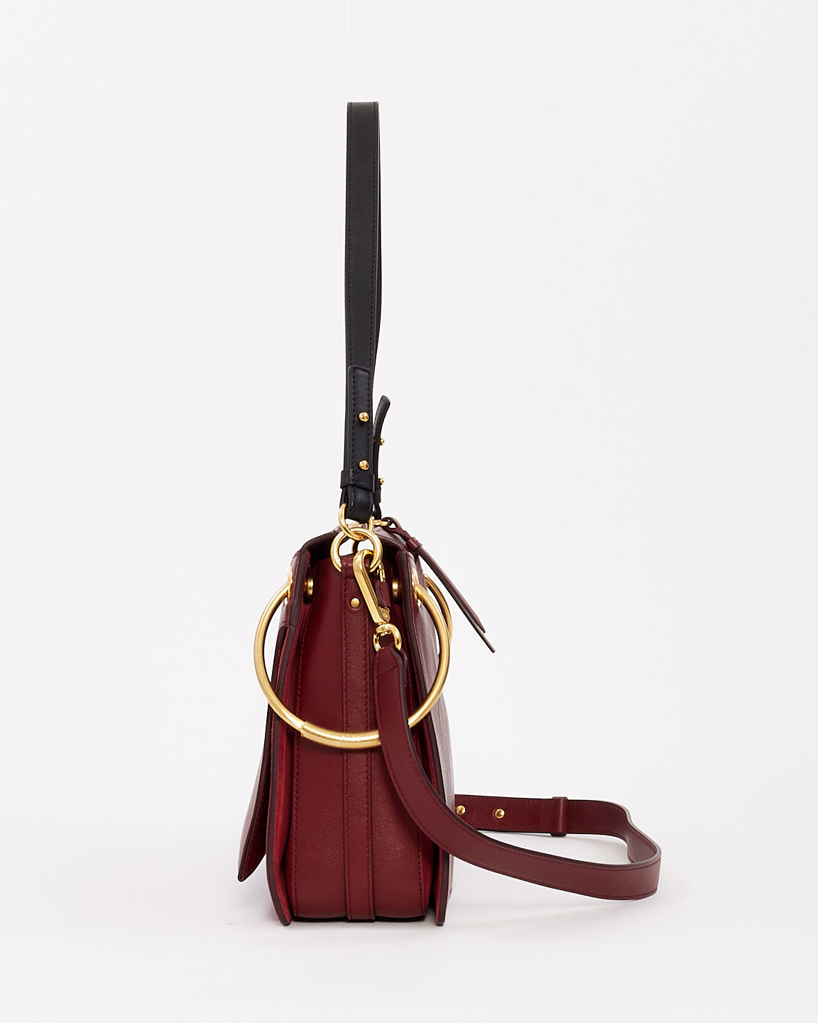 Chloé Red Leather Medium Roy Bag with Shoulder Strap