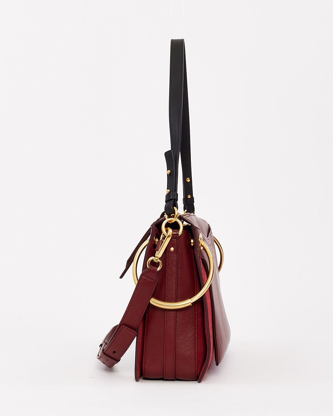 Chloé Red Leather Medium Roy Bag with Shoulder Strap