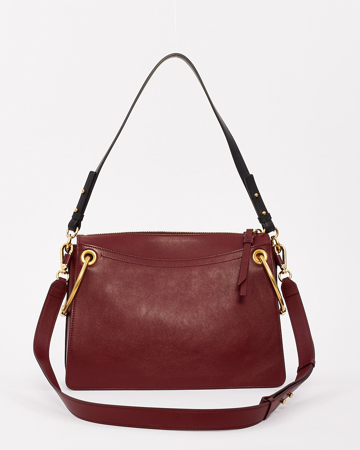 Chloé Red Leather Medium Roy Bag with Shoulder Strap