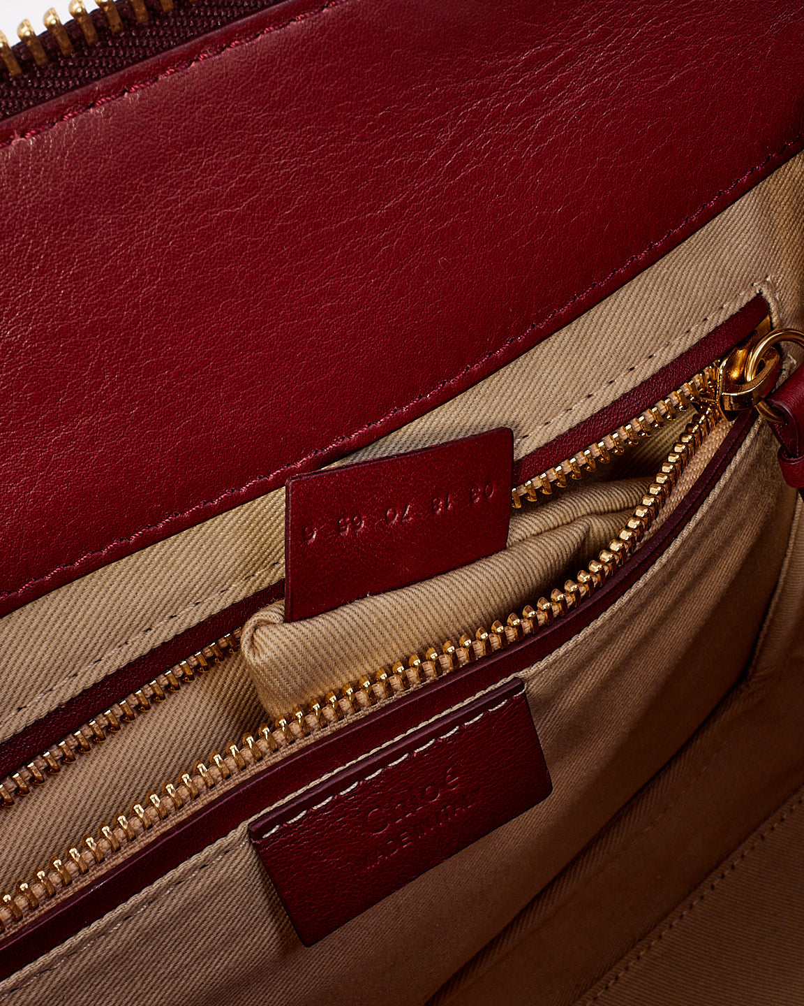 Chloé Red Leather Medium Roy Bag with Shoulder Strap