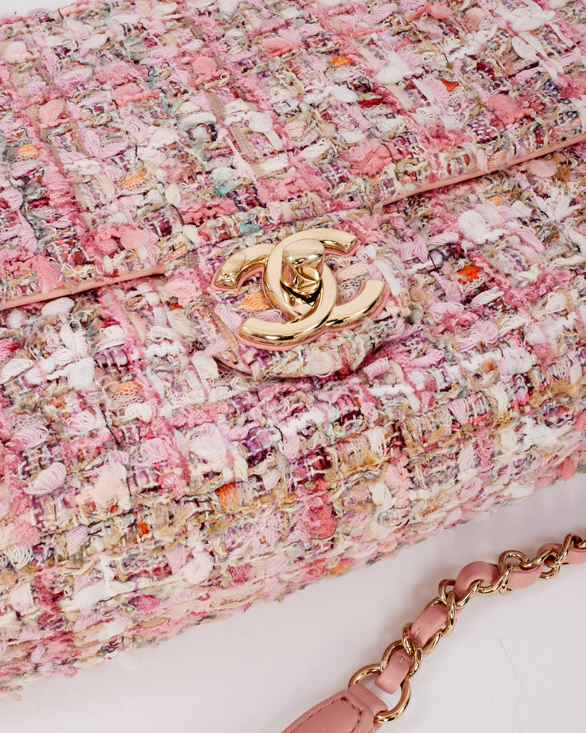 Chanel Pink Tweed Pearl By the Sea Collection Flap Bag