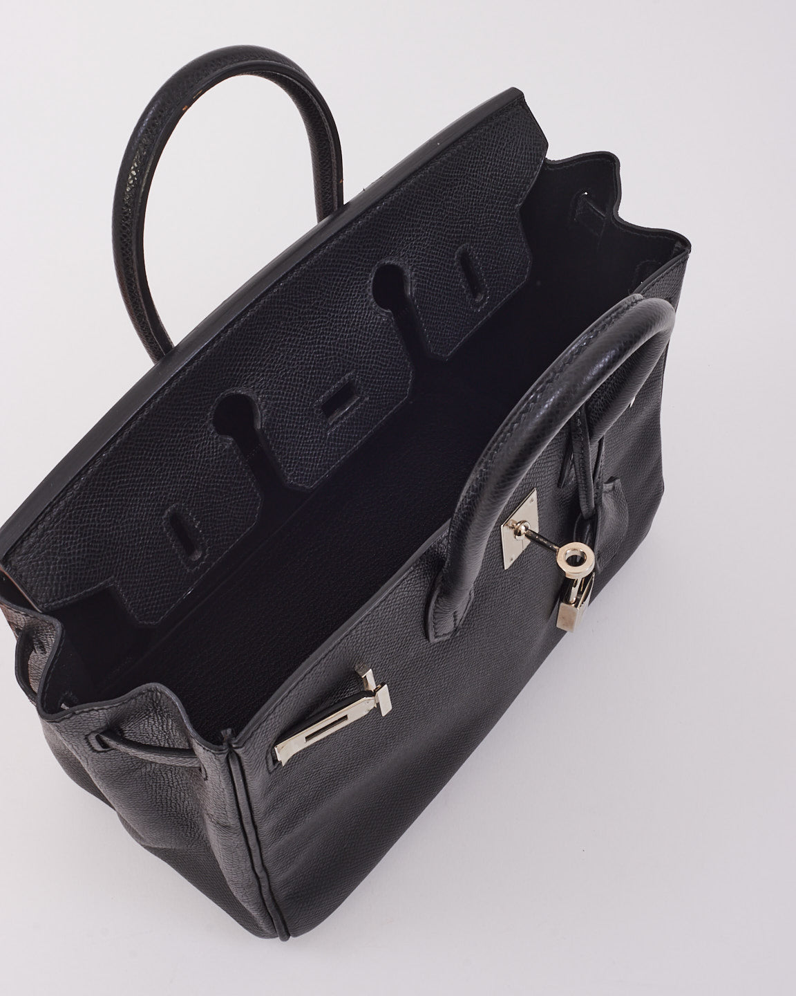 Hermès Black Epsom Leather Birkin 25 with Palladium Hardware