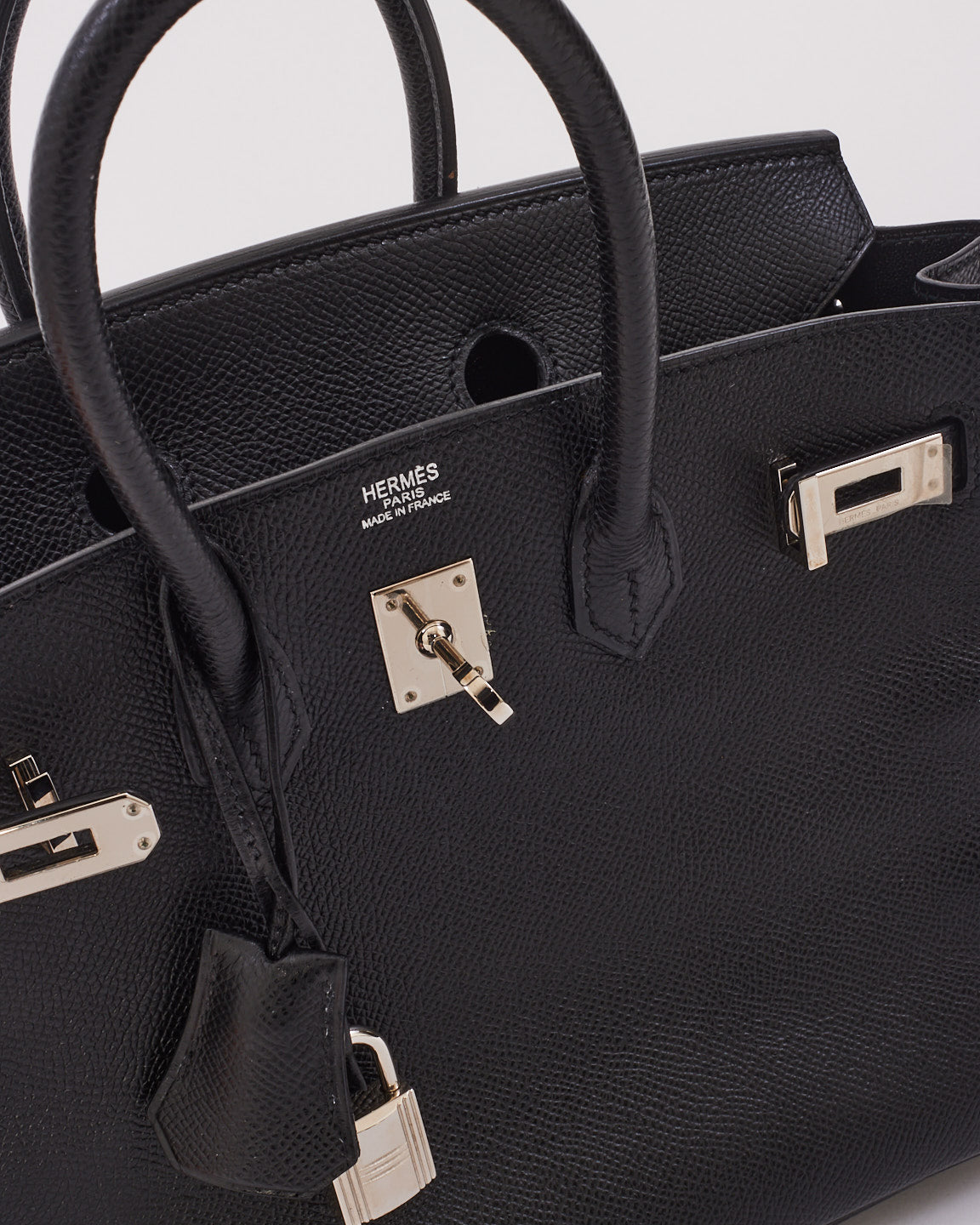 Hermès Black Epsom Leather Birkin 25 with Palladium Hardware