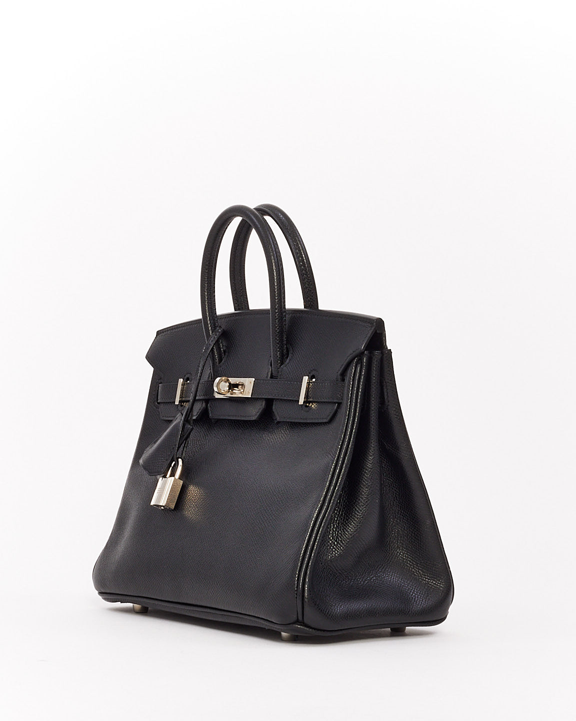 Hermès Black Epsom Leather Birkin 25 with Palladium Hardware