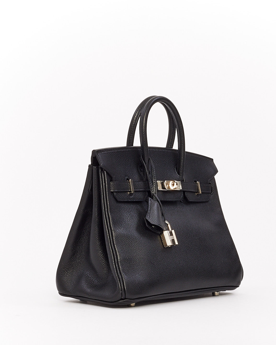 Hermès Black Epsom Leather Birkin 25 with Palladium Hardware