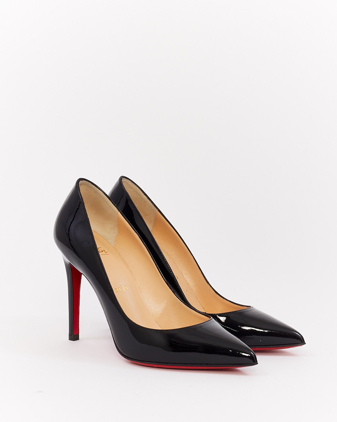 Christian Louboutin Black Patent Leather Pigalle 100mm Pumps - 37