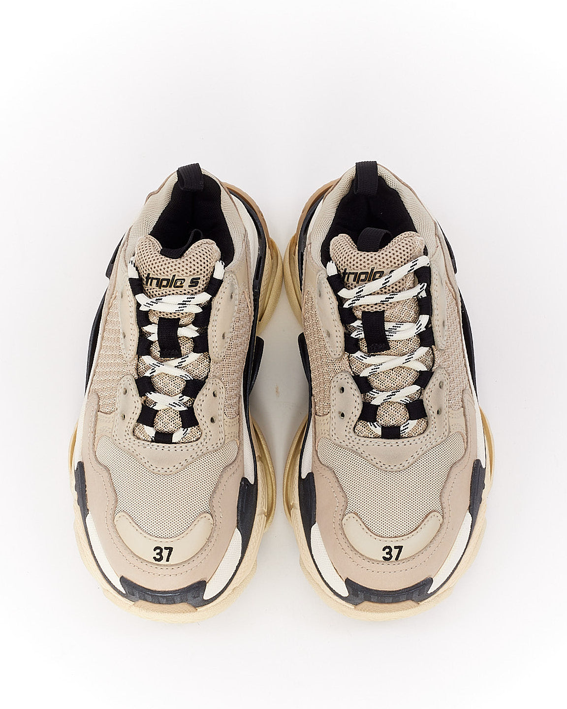 Balenciaga Grey Leather Triple S Sneaker - 7