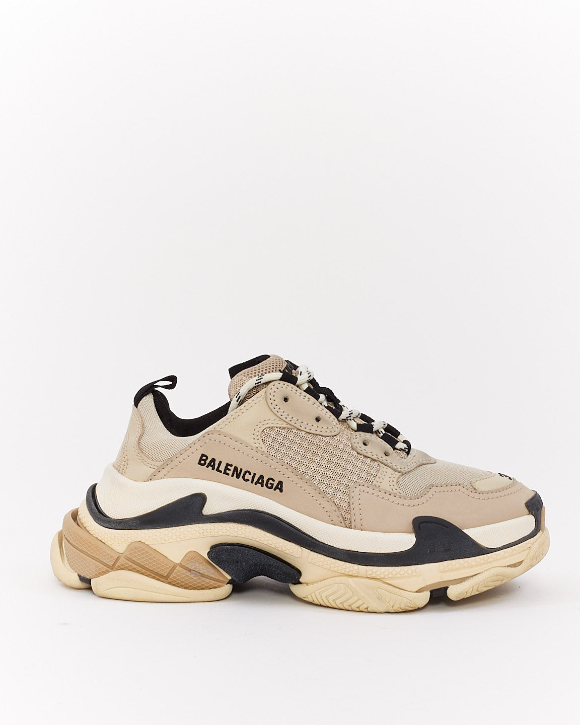 Balenciaga Grey Leather Triple S Sneaker - 7