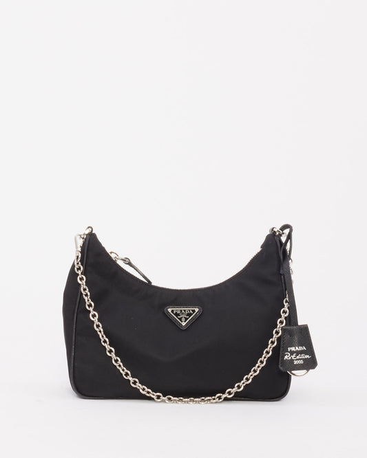 Prada Black Nylon Tessuto Re Edition 2005 Bag