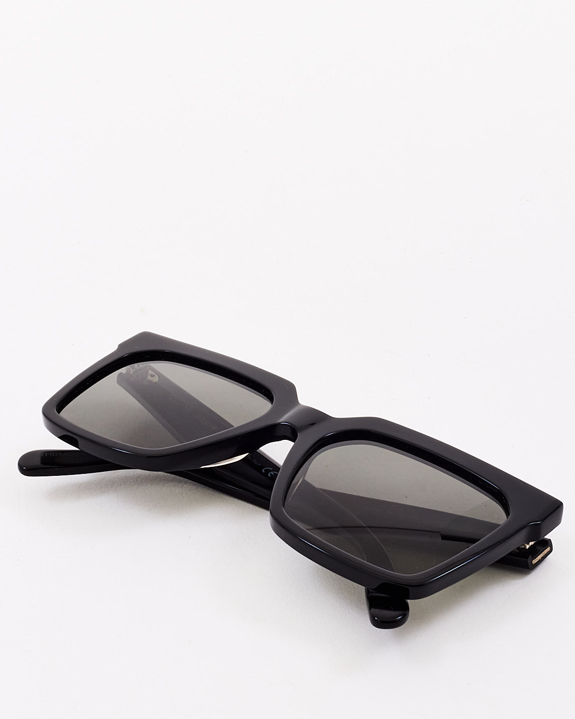 Celine Black Acetate Square Frame Polarized CL4055IN Sunglasses