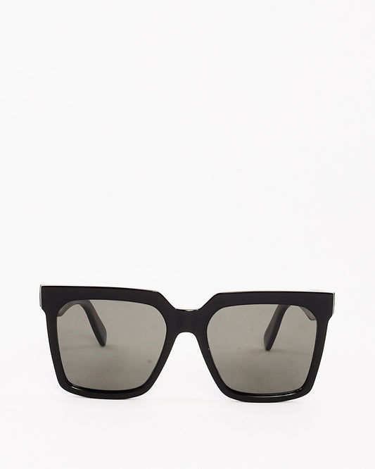 Celine Black Acetate Square Frame Polarized CL4055IN Sunglasses