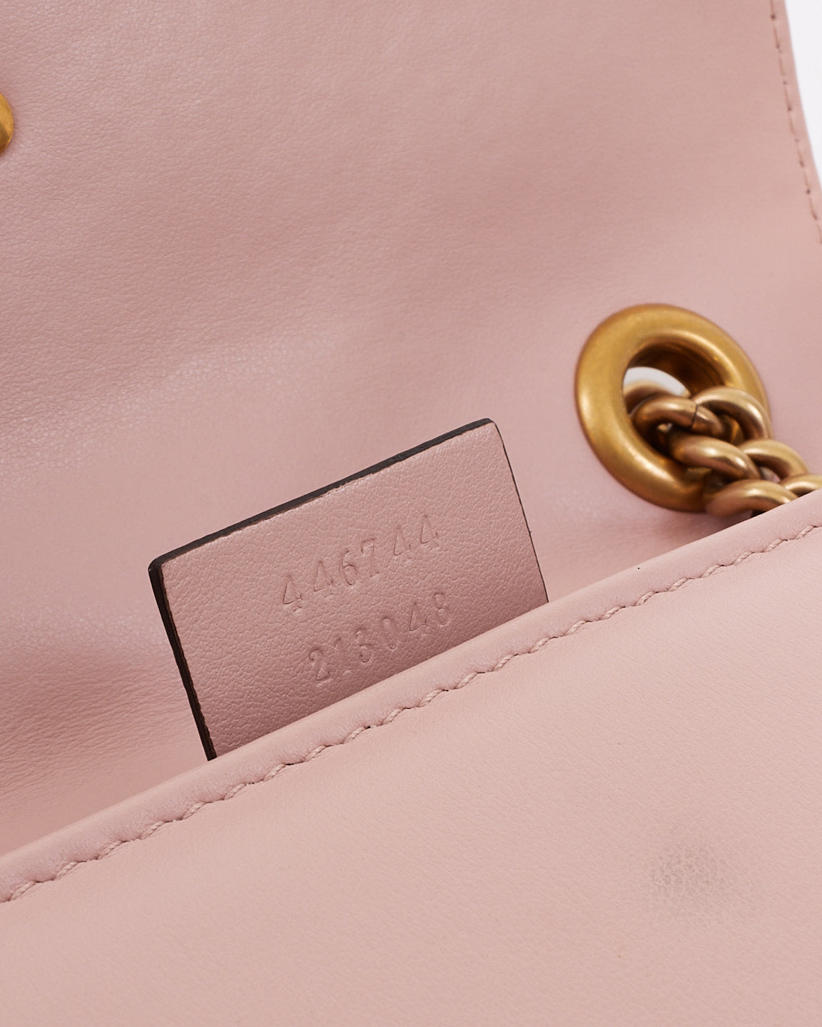 Gucci Pink Matelassé Leather GG Marmont Small Shoulder Bag