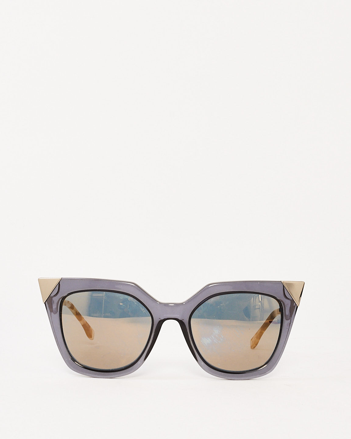 Fendi Grey 
Yellow Acetate  FF0060/S Cat Eye Sunglasses