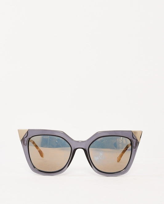 Fendi Grey 
Yellow Acetate  FF0060/S Cat Eye Sunglasses