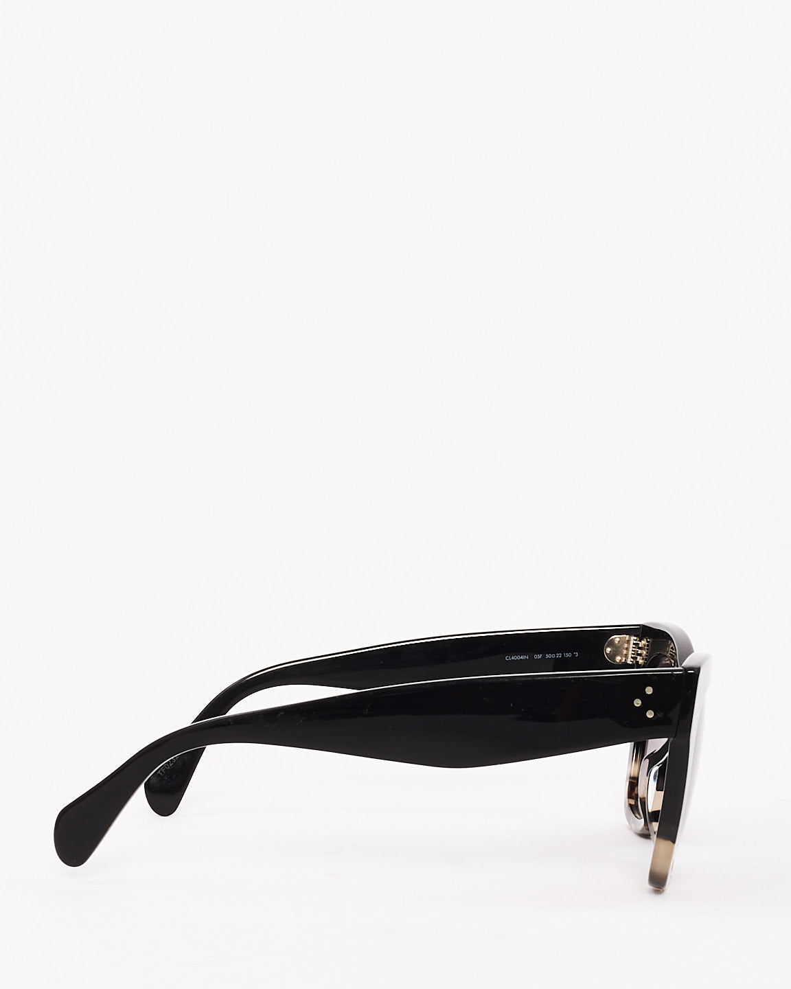 Celine Black 
Grey Tortoise Acetate Two Tone Wayfarer Sunglasses