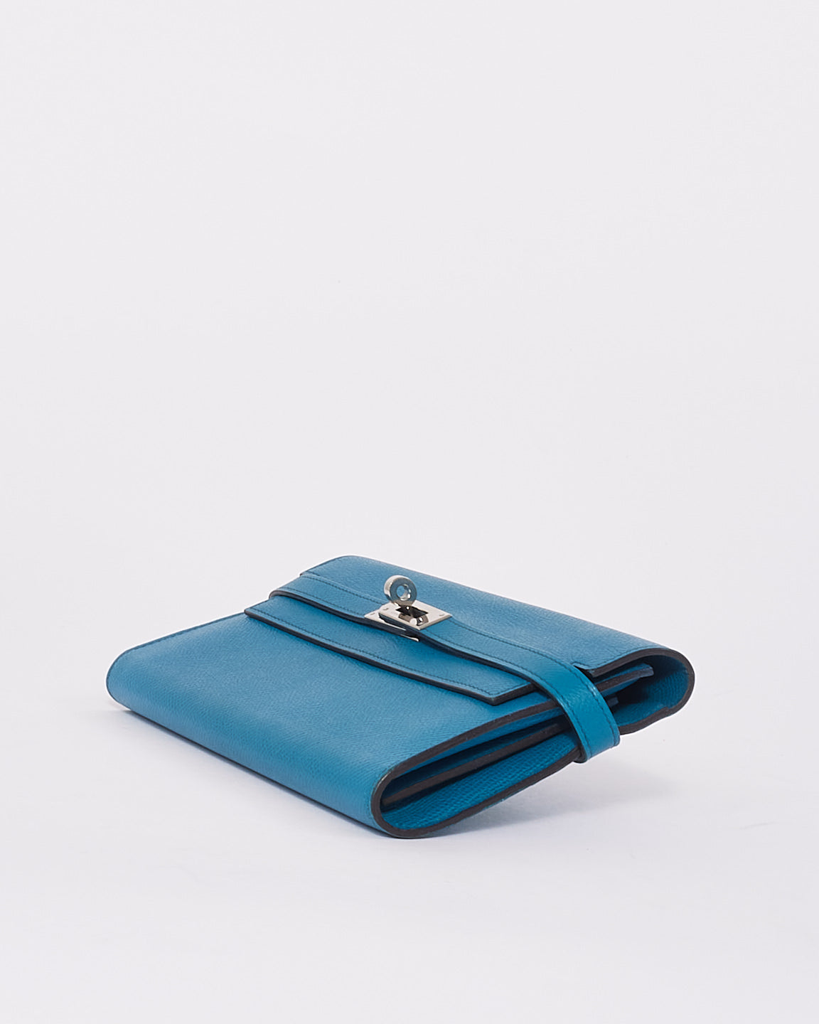 Hermès Blue Colvert Epsom Kelly Classic Wallet