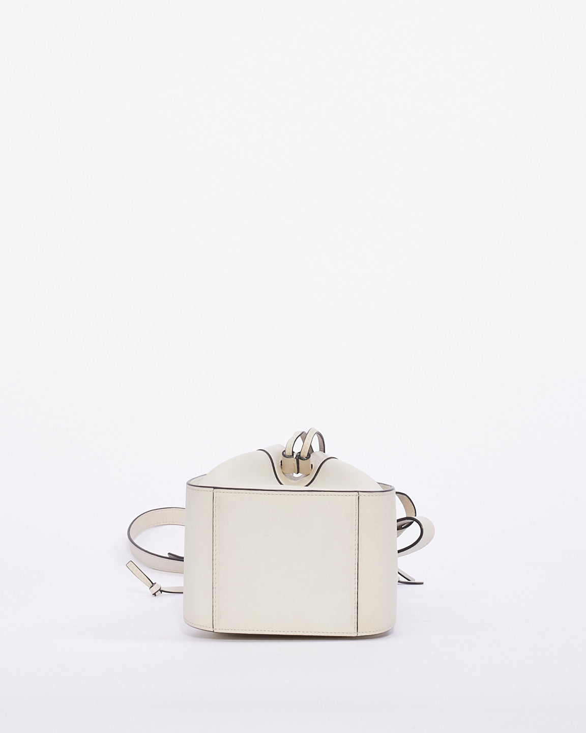 Loewe White Leather Mini Hammock Bag