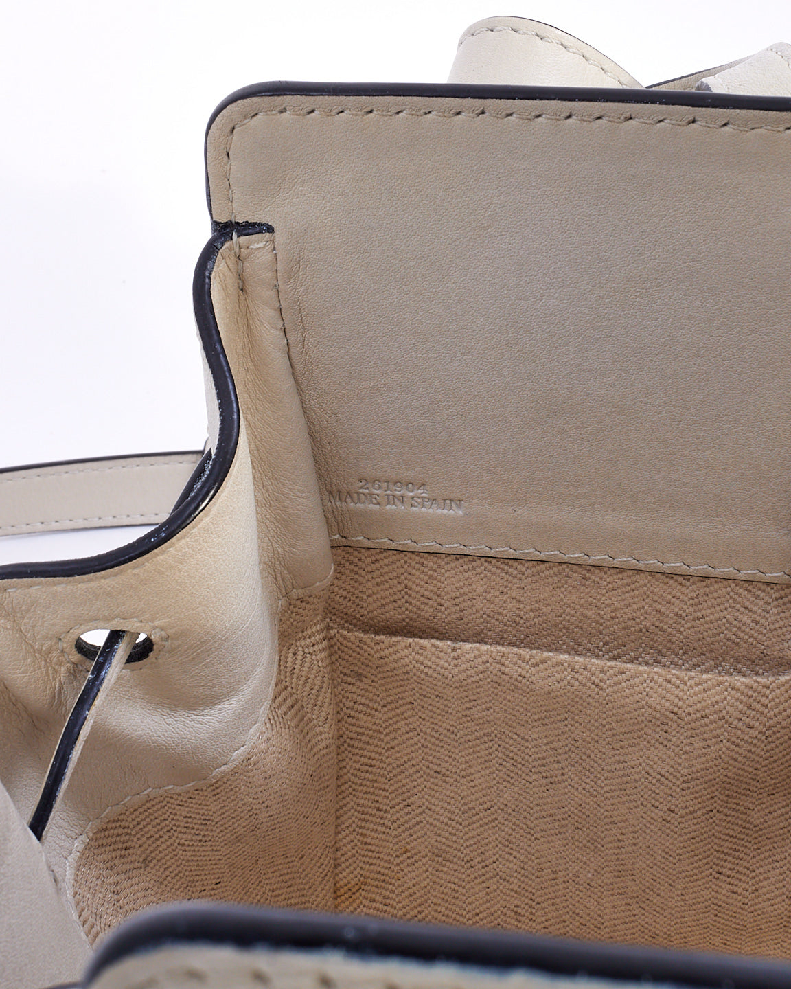 Loewe White Leather Mini Hammock Bag