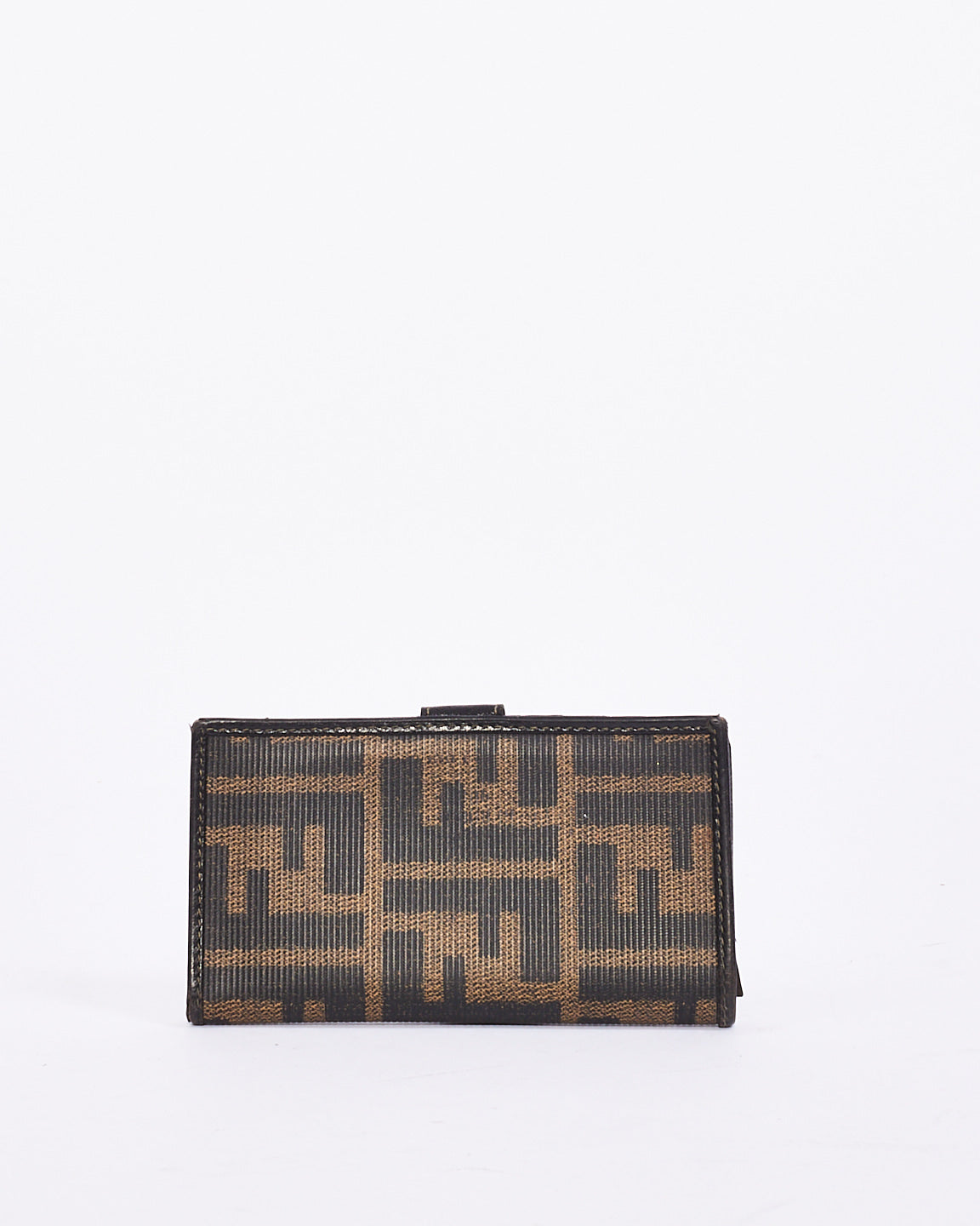 Fendi Brown Zucca Coated Canvas Compact Wallet