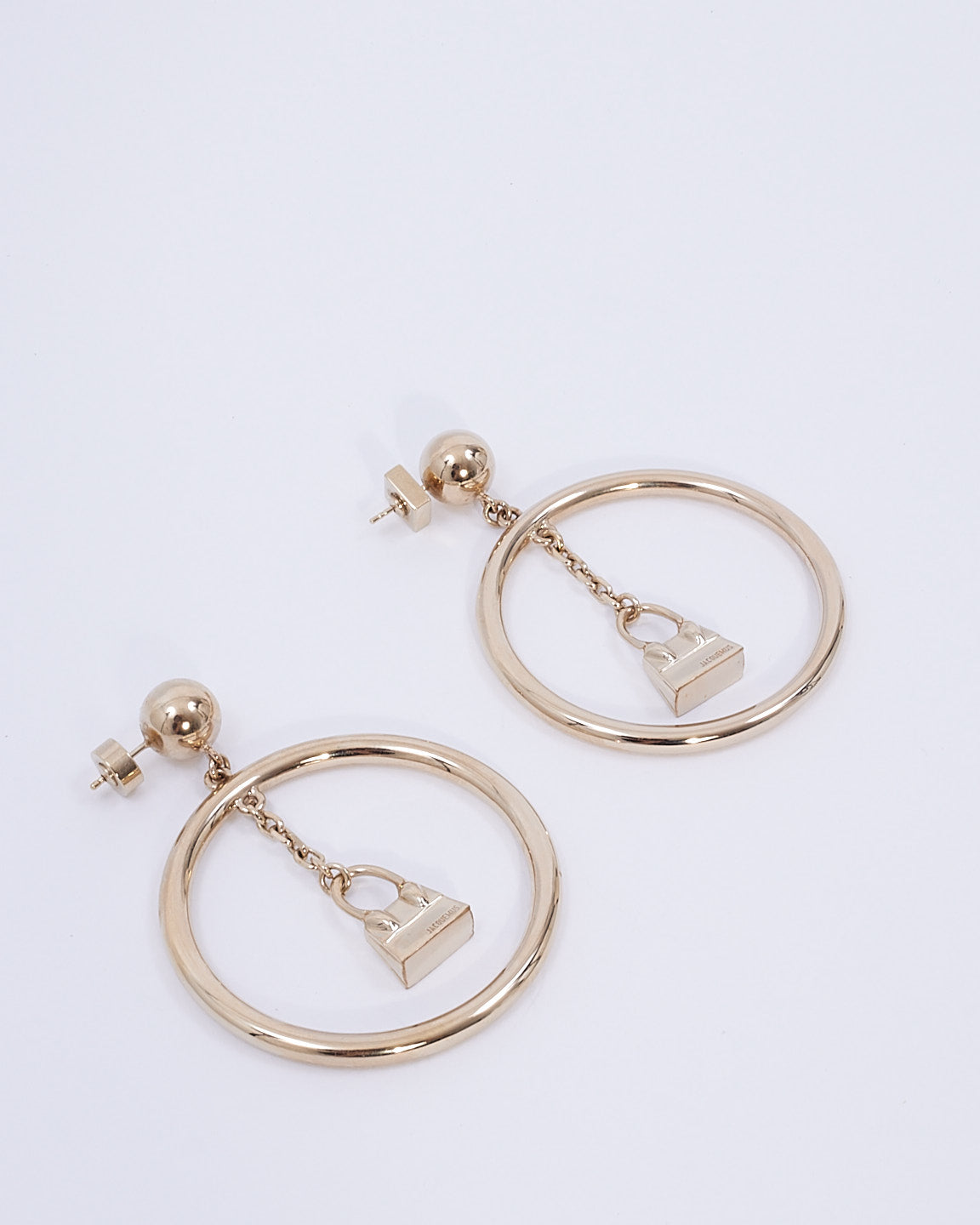 Jacquemus Silver Le Chiquito Drop Hoop Earrings