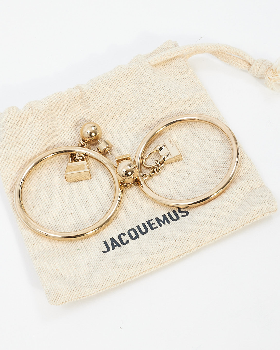 Jacquemus Silver Le Chiquito Drop Hoop Earrings