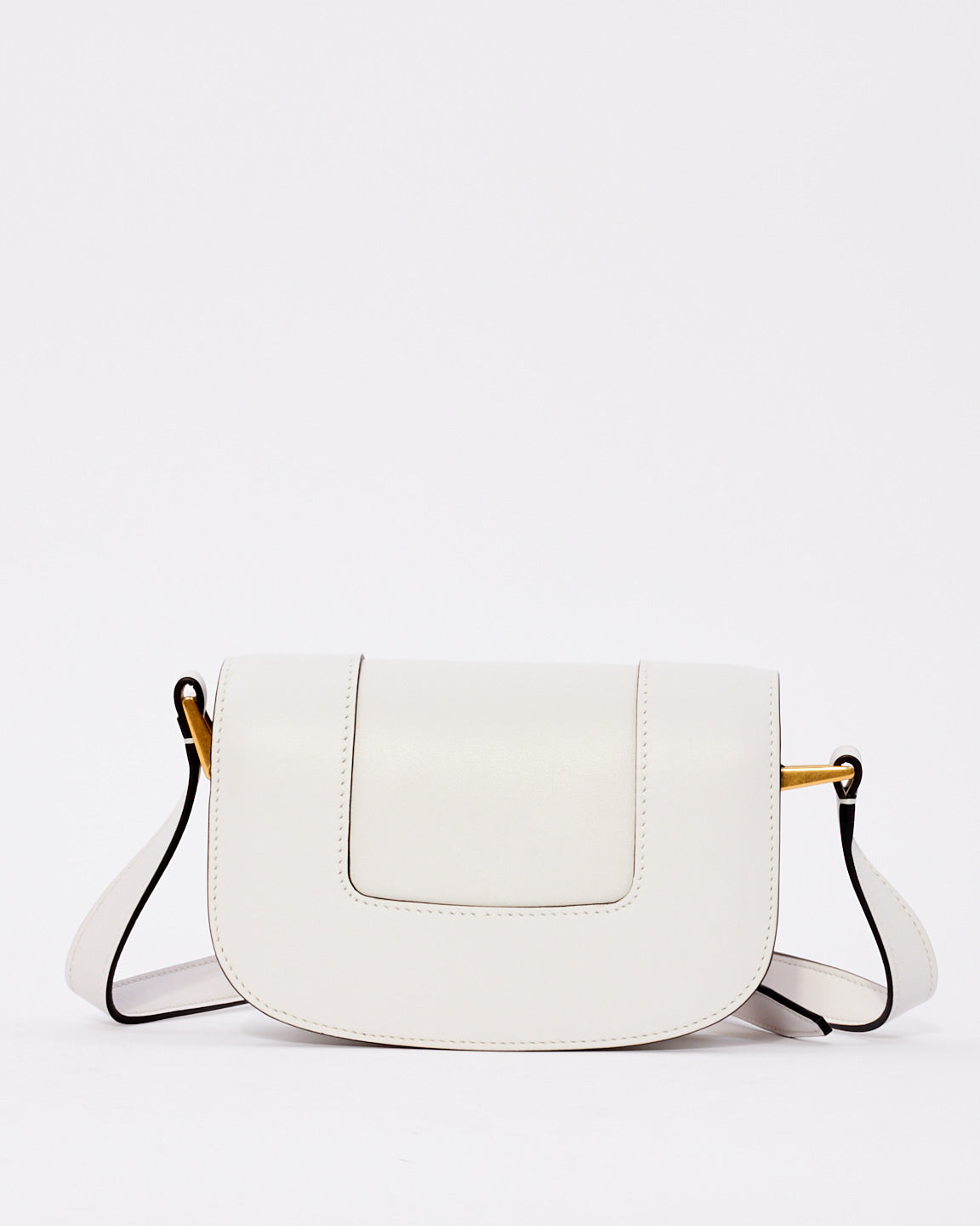 Valentino White Leather SuperVee Crossbody Bag