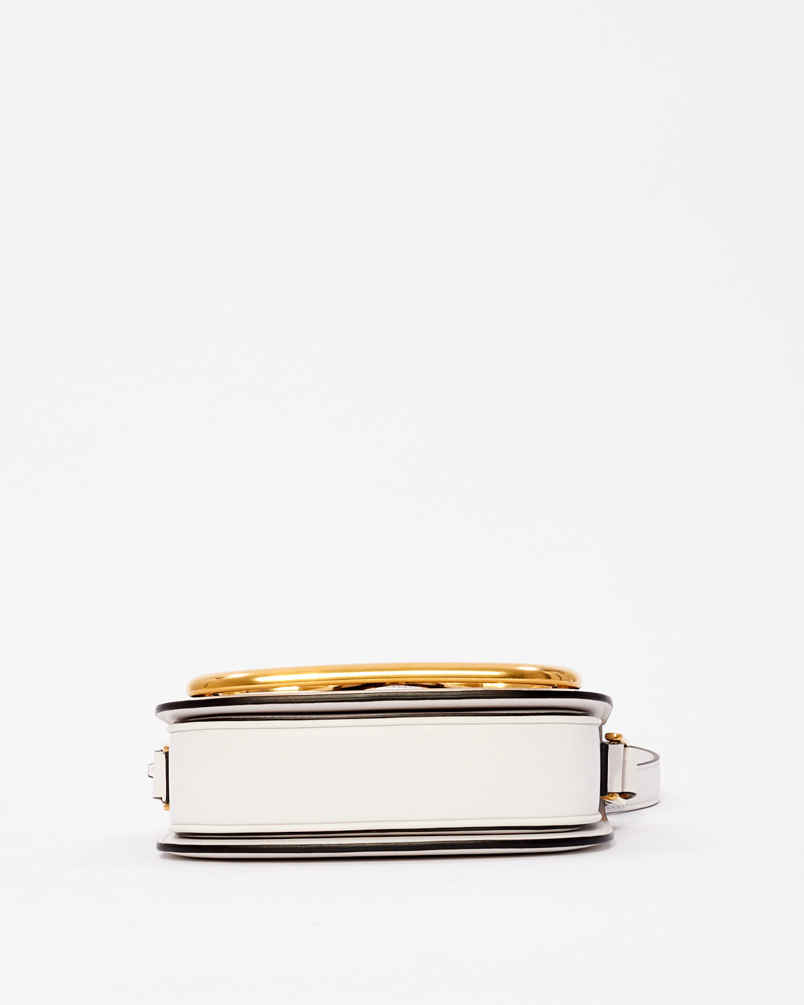 Valentino White Leather SuperVee Crossbody Bag