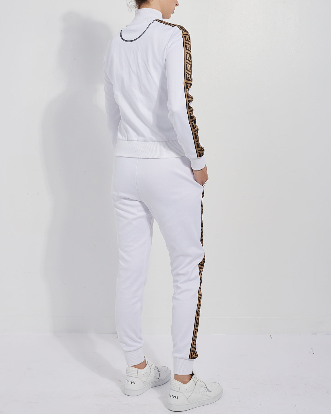 Fendi White Cotton Logo Tracksuit - 42