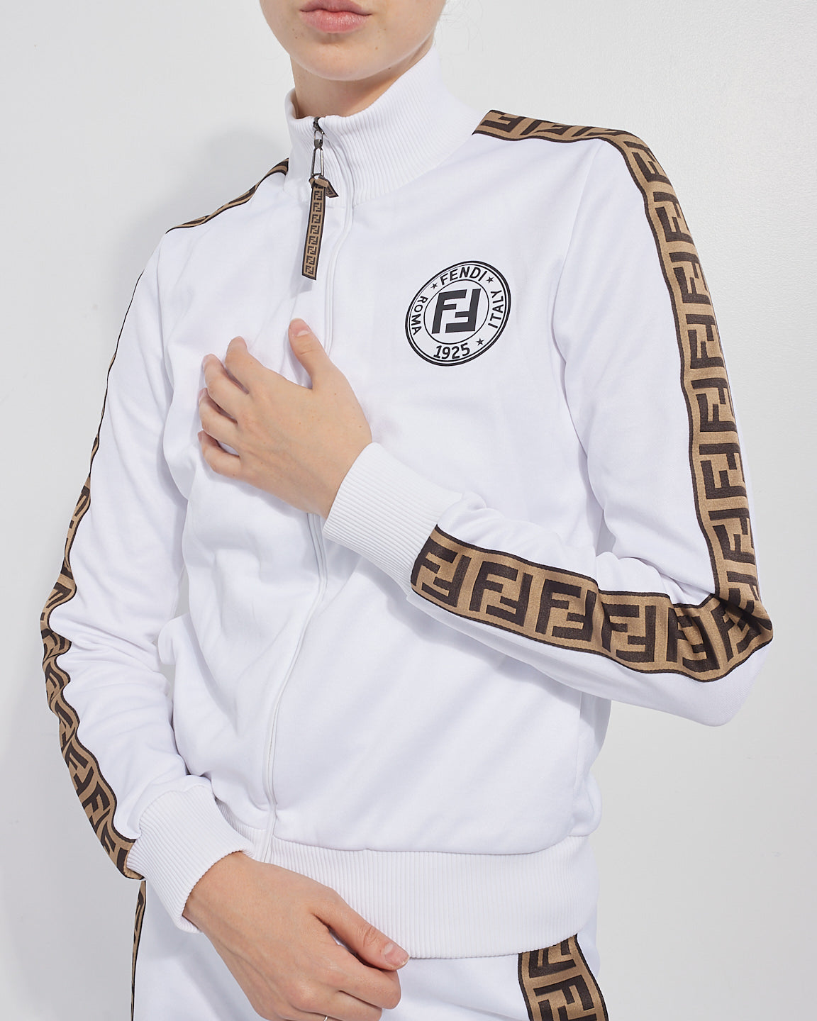 Fendi White Cotton Logo Tracksuit - 42