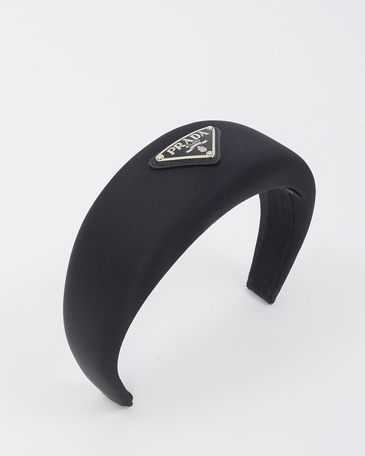 Prada Black Fabric Logo Re-Nylon Headband