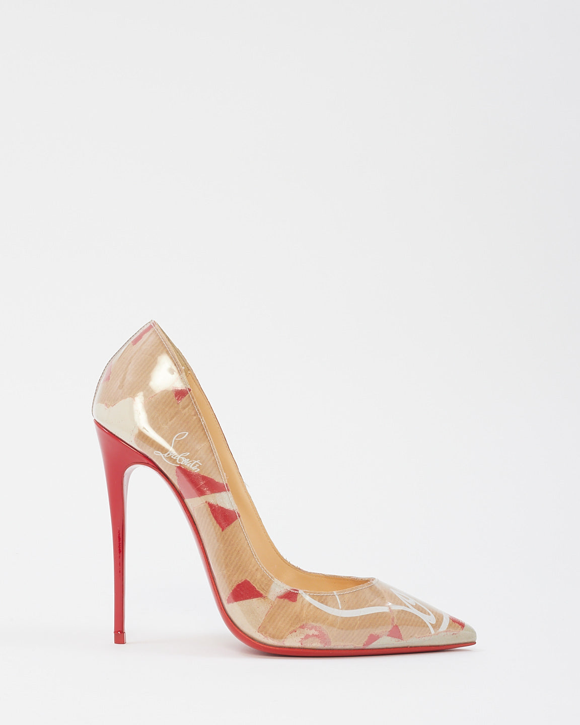 Christian Louboutin Beige PVC Kraft Pigalle Follies 100 Pumps -39