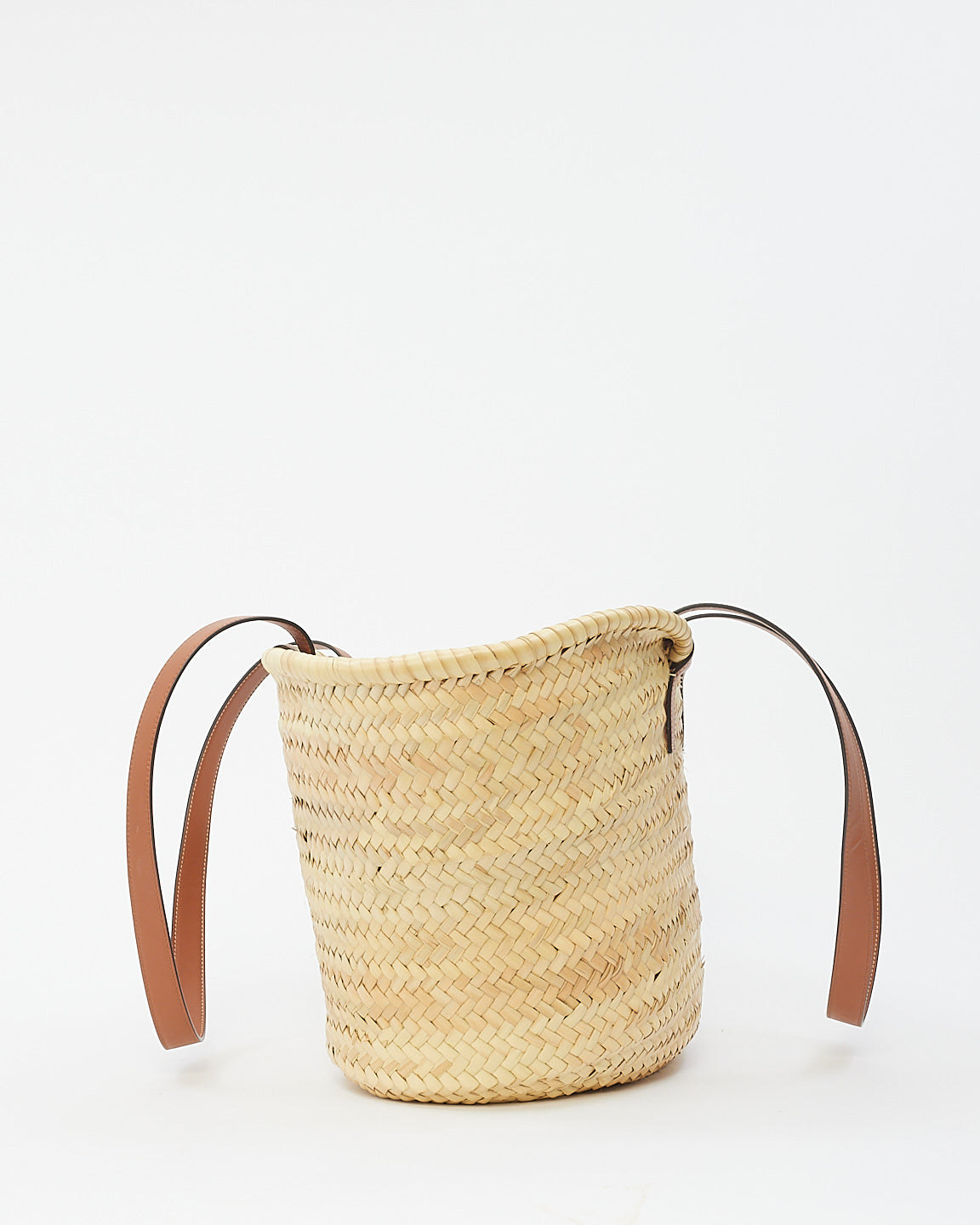 Celine Beige Raffia Classic Panier In Palm Leaves Meidum Tote