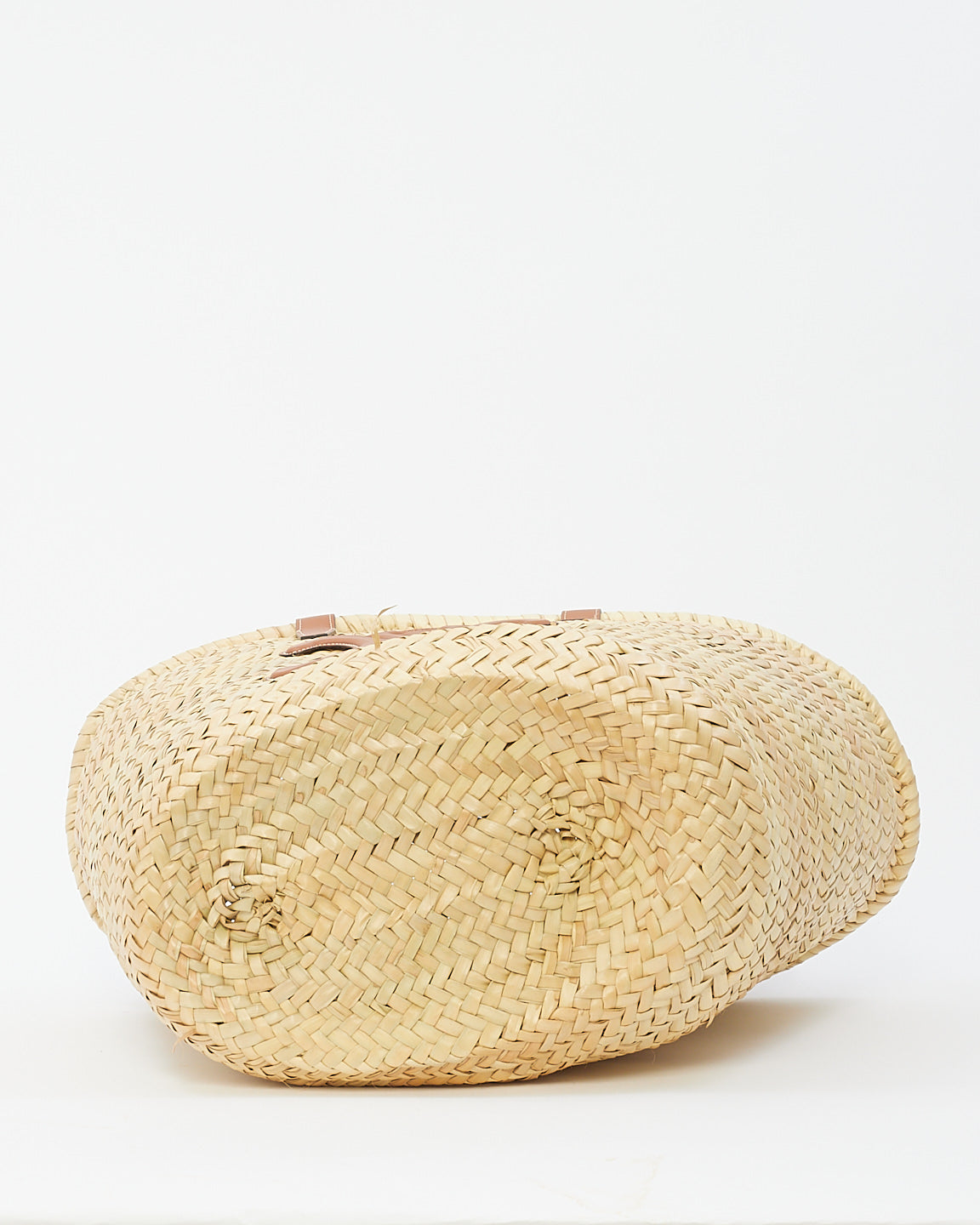 Celine Beige Raffia Classic Panier In Palm Leaves Meidum Tote