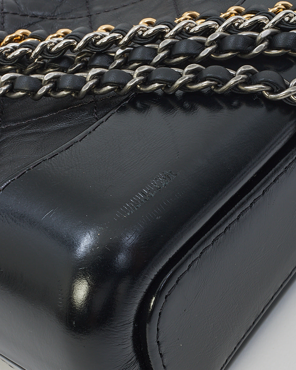 Chanel Black Aged Calfskin Small Hobo Gabrielle Bag